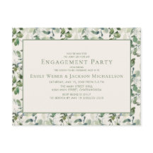 セージグリーンユーカリ葉スクリーム婚約