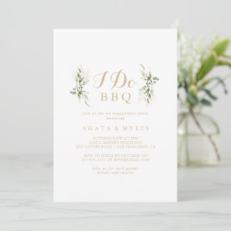 セージグリーンユーカリ「I Do」BBQプロポーズパーティー 招待状