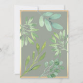 セージグリーンリハーサルディナー招待状 招待状 (裏面)