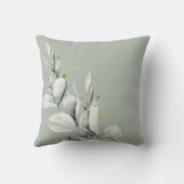 セージグリーンリーウッドランドフォレストアニマルズベビー子供部屋 クッション (裏面)