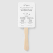 セージグリーンリーダスティバラフローラ結婚式 プログラム ハンドファン (裏面)