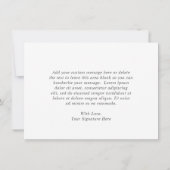 セージグリーンリーピンクフローラダスティーバラ結婚ズ サンキューカード (裏面)