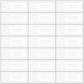 セージグリーンリーピークレストモノグラムゲストアドレス シール (正面)