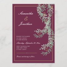 セージグリーンリーフつる植物 | Cranberry Colored 結婚's