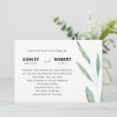 セージグリーンリー結婚式招待状、植物学 招待状 (スタンド正面)