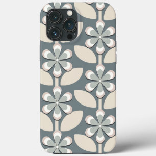 セージグリーンレトロ花 iPhone 13 PRO MAXケース