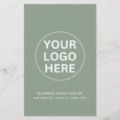 セージグリーンロゴ&文字lプロフェッショナル事業 チラシ (正面)