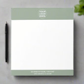 セージグリーンロゴ&文字lプロフェッショナル事業 ノートパッド