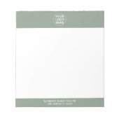 セージグリーンロゴ&文字lプロフェッショナル事業 ノートパッド (正面)