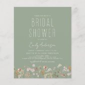 セージグリーンワイルドフラワーブライダルシャワー写真 (正面)