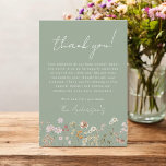 セージグリーンワイルドフラワーベビーイン開花ベビーシャワー サンキューカード<br><div class="desc">私たち表現のパーティーコレクションから私たちのワイルドフラワー赤ちゃんシャワーサンキューカードとのスタイルであなたの感謝。これらのカードは、あなたの赤ちゃんシャワーに楽しく有意義な追加であっ感謝していて、素朴なエレガンスのtouchであなたのゲストを可能にする。このコレクションの各サンキューカードは、暖かい背景に繊細なワイルドフラワーイラストを備え、自然の美しいを捉えている。これらのカードは気に、視覚的に魅力的であるだけでなく、感謝の心のメッセージのための完璧なキャンバスを提供する細工された。ワイルドフラワーベビーシャワーテラコッタサンキューカードの汎用性は、あなたの言葉で彼らをパーソナライズすることができ、各ノートが心と感謝の表ユニーク現であることを保証する。これらのカードは感謝してい、あなたの友人や愛する人々の存在と思慮深い贈り物のために完璧であり、あなたの特別な日の永続的な記憶を作成する。新祝生の美しいと子供の喜び野生の花の赤ちゃんシャワーサンキューカード。お祝い後の感謝に素朴な魅力のtouchを加え魅力的、お客様と一緒に絵のように美しく心温まるつながりを作り出す思慮深い要素としよう。アウトドアの本質と感謝の暖かさを捉えた楽しいサンキューカードで素晴らし、あなたの赤ちゃんシャワーを本当に特別なものにする。</div>