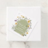 セージグリーンワイルドフラワーベビーイン開花ベビーシャワー フェイバータグ (インサイチュ)