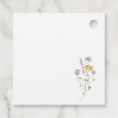 セージグリーンワイルドフラワーベビーイン開花ベビーシャワー フェイバータグ (裏面)