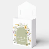 セージグリーンワイルドフラワーベビーイン開花ベビーシャワー フェイバーボックス (オープン)