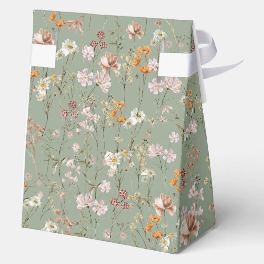 セージグリーンワイルドフラワーボホベビーイン開花ガーデン フェイバーボックス (裏面)