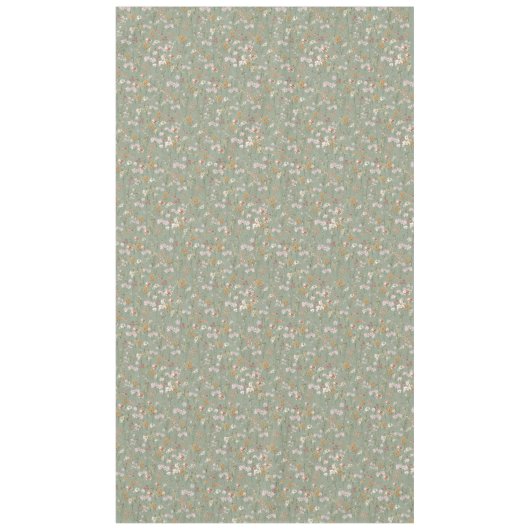 セージグリーンワイルドフラワーボホ結婚ズイン開花ガーデン テーブルクロス (正面)