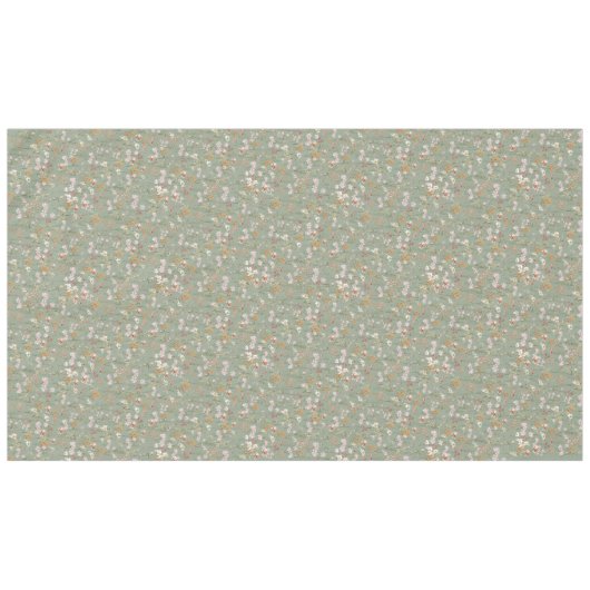 セージグリーンワイルドフラワーボホ結婚ズイン開花ガーデン テーブルクロス (正面(横))