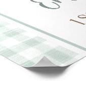 セージグリーンワンラッキーアヒル1st誕生日へようこそ ポスター (角)