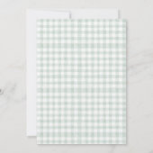 セージグリーンワンラッキーアヒル1st誕生日 サンキューカード (裏面)