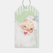 セージグリーンヴィンテージウィンキングサンタクロース ギフトタグ (裏面)