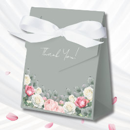 セージグリーンヴィンテージガーデンバラブライダルシャワー フェイバーボックス