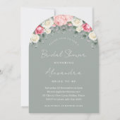 セージグリーンヴィンテージガーデンバラブライダルシャワー 招待状 (正面)