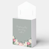 セージグリーンヴィンテージガーデンバラベビーシャワー フェイバーボックス (オープン)