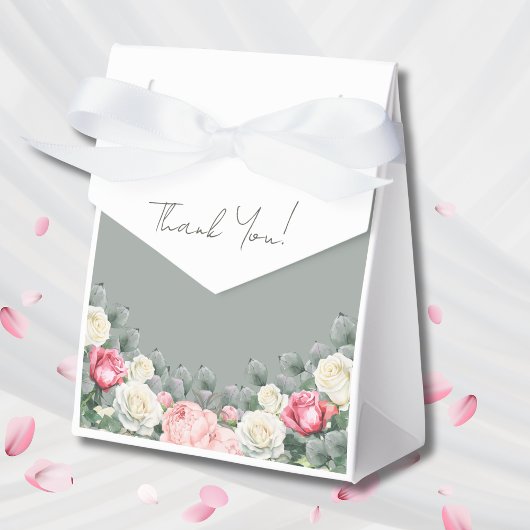 セージグリーンヴィンテージガーデンバラベビーシャワー フェイバーボックス