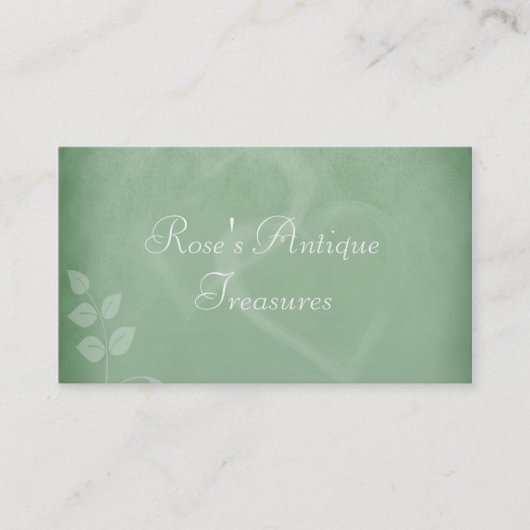 セージグリーンヴィンテージギフトショップ 名刺 (正面)