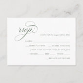 セージグリーンヴィンテージクレストRSVP エンクロージャーカード (正面)