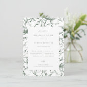 セージグリーンヴィンテージフローラリハーサルディナー 案内状 (スタンド正面)