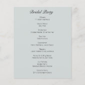 セージグリーンヴィンテージフローラ結婚式 プログラム (裏面)