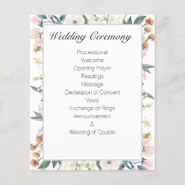 セージグリーンヴィンテージフローラ結婚式 プログラム