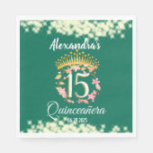 セージグリーンヴィンテージボホキンセアニラスペインの スタンダードランチョンナプキン (正面)