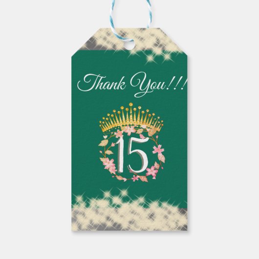 セージグリーンヴィンテージボホーキンセニェラスペインのお願い ギフトタグ (裏面)