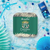 セージグリーンヴィンテージボホーキンセニェラスペインのお願い ペーパープレート (パーティー)