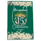 セージグリーンヴィンテージボホーキンセニェラスペインのお願い ミディアムペーパーバッグ (正面)