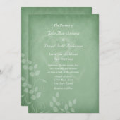 セージグリーンヴィンテージ 招待状 (正面/裏面)