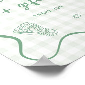 セージグリーン予測できなジンガムのカードとギフト ポスター (角)