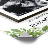 セージグリーン予約結婚席のサイン故人 ポスター (角)