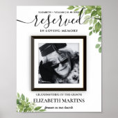 セージグリーン予約結婚席のサイン故人 ポスター (正面)