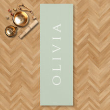 セージグリーン名ミニマリストアクアヨガマット