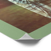 セージグリーン婚約写真結婚の歓迎 ポスター (角)