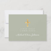 セージグリーン宗教十字第1聖餐式 出欠カード (裏面)