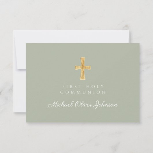 セージグリーン宗教十字第1聖餐式 出欠カード (裏面)