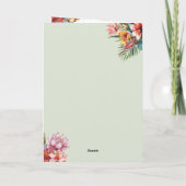 セージグリーン宛先ウェディングパスポートQRコード 招待状 (裏面)