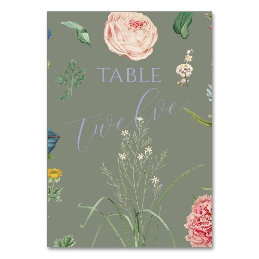 セージグリーン庭園の結婚式テーブル番号 テーブルナンバー (正面)