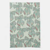 セージグリーン弓 キッチンタオル (縦)