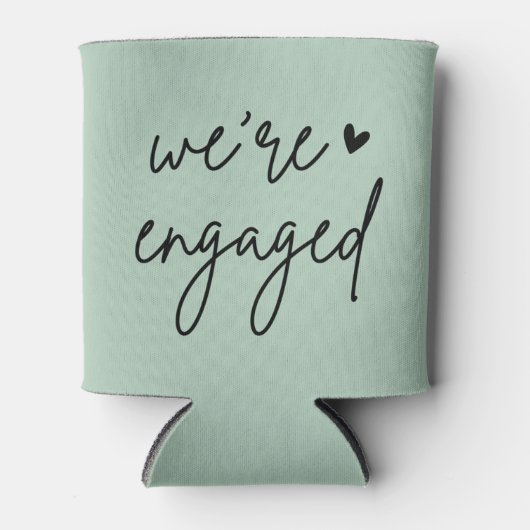 セージグリーン我々は婚約した婚約パーティの恩恵 缶クーラー (正面)