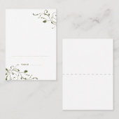 セージグリーン折り畳み座席表 プレイスカード (正面/裏面)